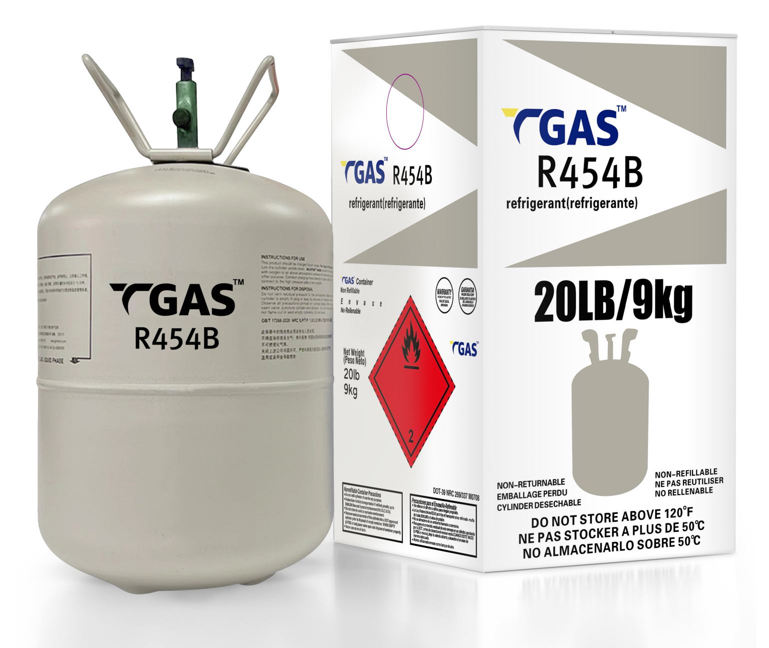 High Purity R454B Refrigerant Gas